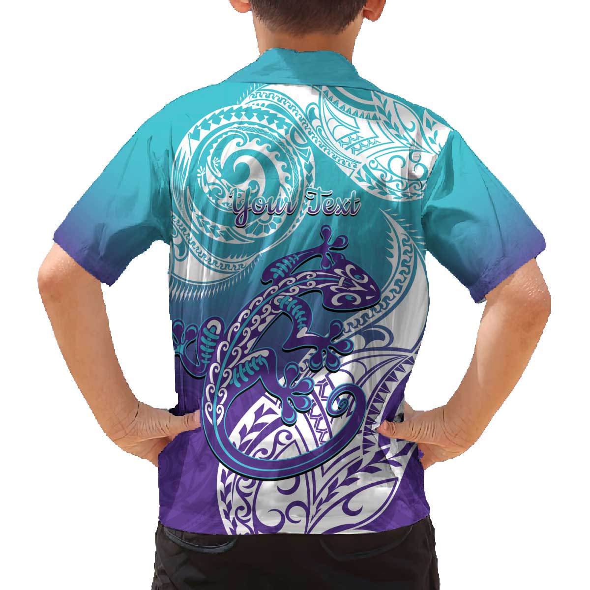 Personalised New Zealand Suicide Prevention Month Family Matching Off The Shoulder Long Sleeve Dress and Hawaiian Shirt You Matter NZ Fern With Maori Koru Lizard LT14 - Polynesian Pride