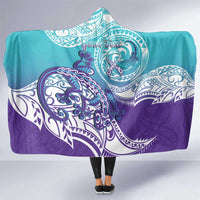 Personalised New Zealand Suicide Prevention Month Hooded Blanket You Matter NZ Fern With Maori Koru Lizard LT14 One Size Teal - Polynesian Pride