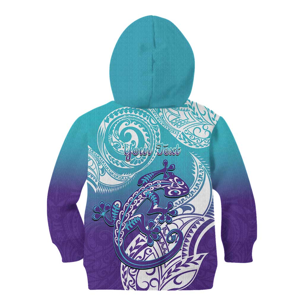Personalised New Zealand Suicide Prevention Month Kid Hoodie You Matter NZ Fern With Maori Koru Lizard LT14 - Polynesian Pride