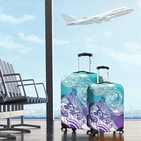 Personalised New Zealand Suicide Prevention Month Luggage Cover You Matter NZ Fern With Maori Koru Lizard LT14 - Polynesian Pride