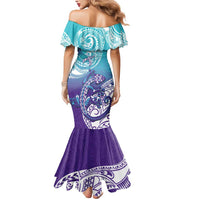 Personalised New Zealand Suicide Prevention Month Mermaid Dress You Matter NZ Fern With Maori Koru Lizard LT14 - Polynesian Pride