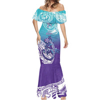 Personalised New Zealand Suicide Prevention Month Mermaid Dress You Matter NZ Fern With Maori Koru Lizard LT14 - Polynesian Pride