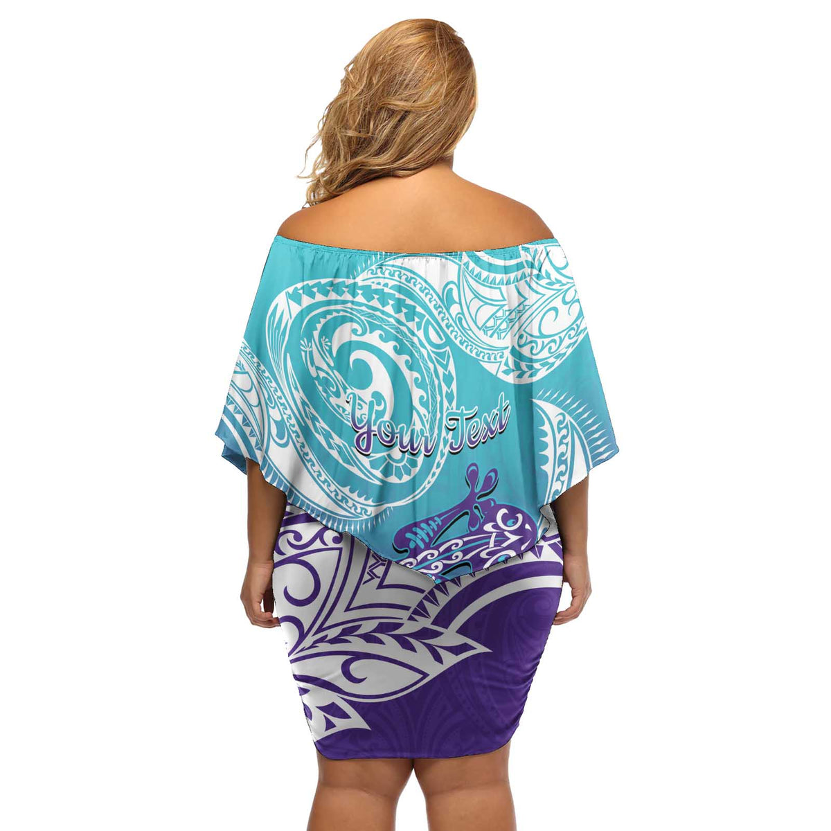 Personalised New Zealand Suicide Prevention Month Off Shoulder Short Dress You Matter NZ Fern With Maori Koru Lizard LT14 - Polynesian Pride