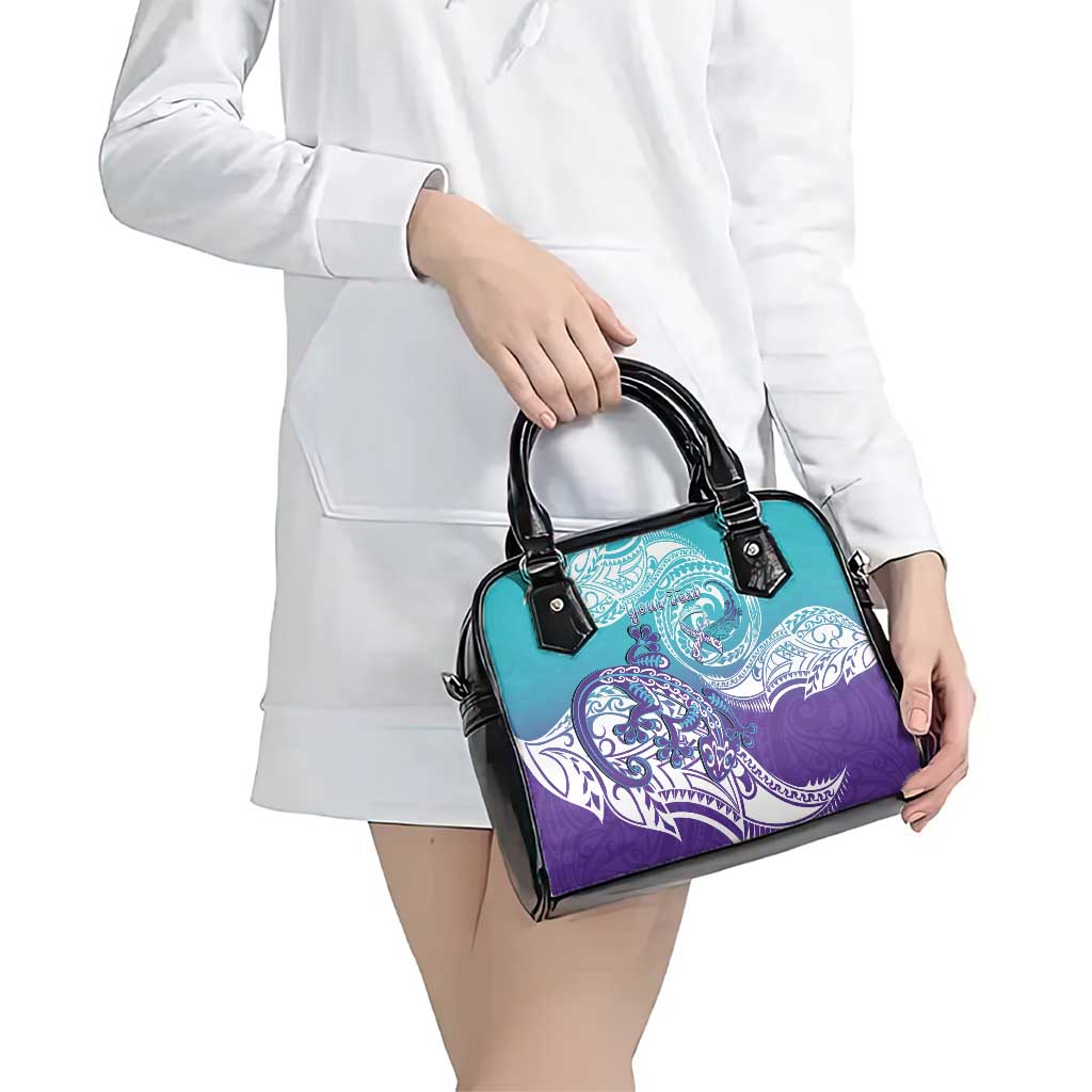 Personalised New Zealand Suicide Prevention Month Shoulder Handbag You Matter NZ Fern With Maori Koru Lizard