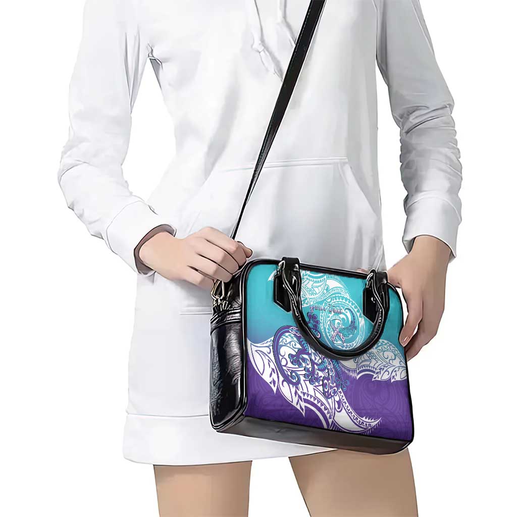 Personalised New Zealand Suicide Prevention Month Shoulder Handbag You Matter NZ Fern With Maori Koru Lizard