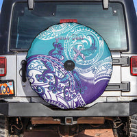 Personalised New Zealand Suicide Prevention Month Spare Tire Cover You Matter NZ Fern With Maori Koru Lizard LT14 Teal - Polynesian Pride