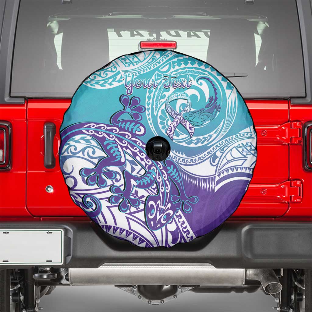 Personalised New Zealand Suicide Prevention Month Spare Tire Cover You Matter NZ Fern With Maori Koru Lizard LT14 - Polynesian Pride