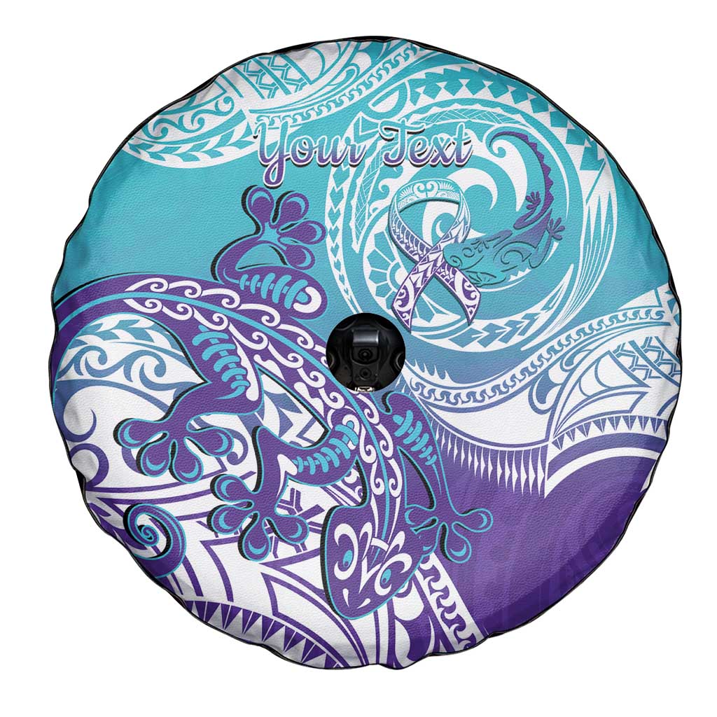 Personalised New Zealand Suicide Prevention Month Spare Tire Cover You Matter NZ Fern With Maori Koru Lizard LT14 - Polynesian Pride