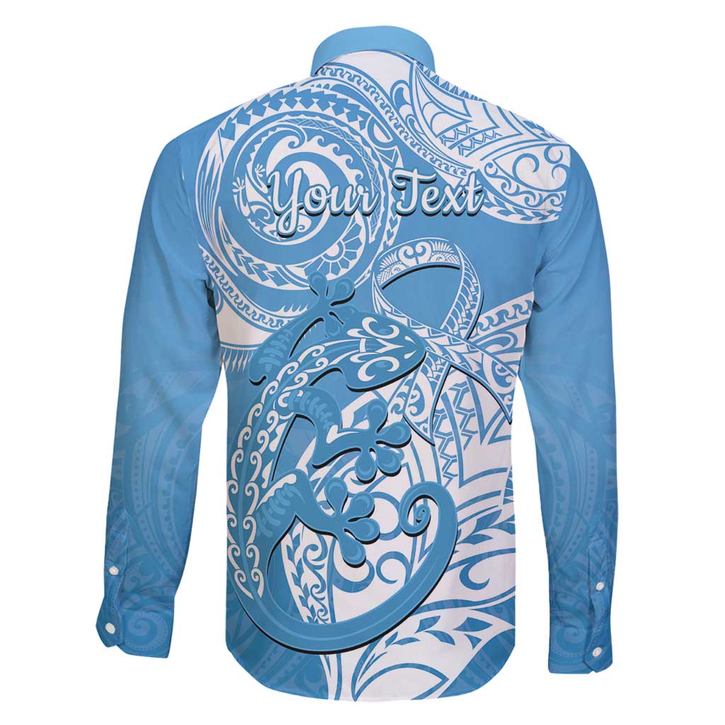 Personalised New Zealand Autism Awareness Family Matching Off Shoulder Maxi Dress and Hawaiian Shirt NZ Fern With Maori Koru Lizard LT14 - Polynesian Pride