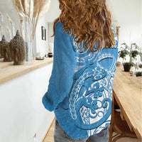 Personalised New Zealand Autism Awareness Women Casual Shirt NZ Fern With Maori Koru Lizard LT14 - Polynesian Pride