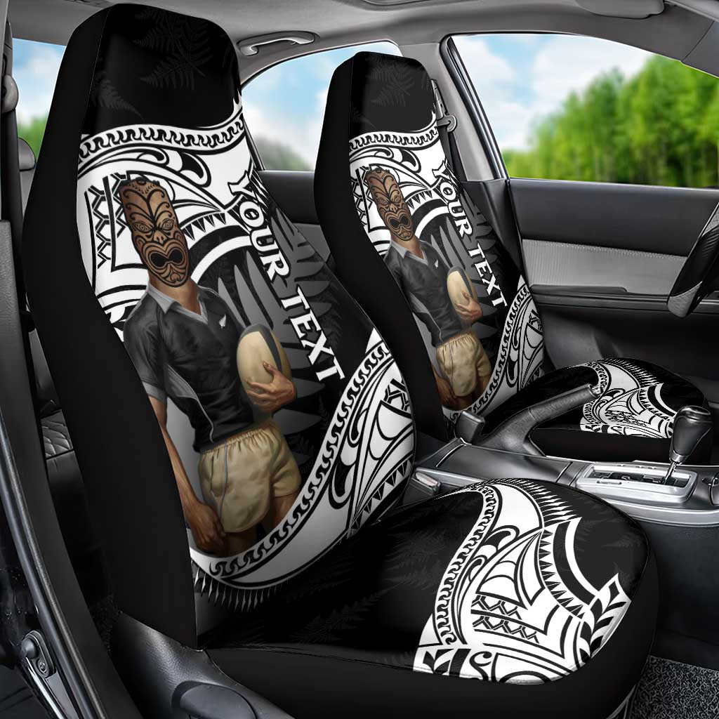 Custom New Zealand Silver Fern Rugby Car Seat Cover 2024 Aotearoa Maori Mascot Go All Black LT14 - Polynesian Pride