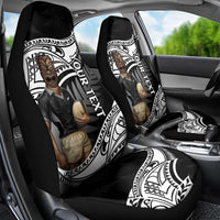 Custom New Zealand Silver Fern Rugby Car Seat Cover 2024 Aotearoa Maori Mascot Go All Black LT14 - Polynesian Pride