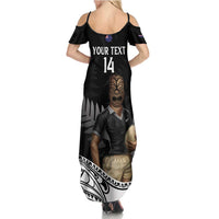 Custom New Zealand Silver Fern Rugby Family Matching Summer Maxi Dress and Hawaiian Shirt 2024 Aotearoa Maori Mascot Go All Black LT14 - Polynesian Pride
