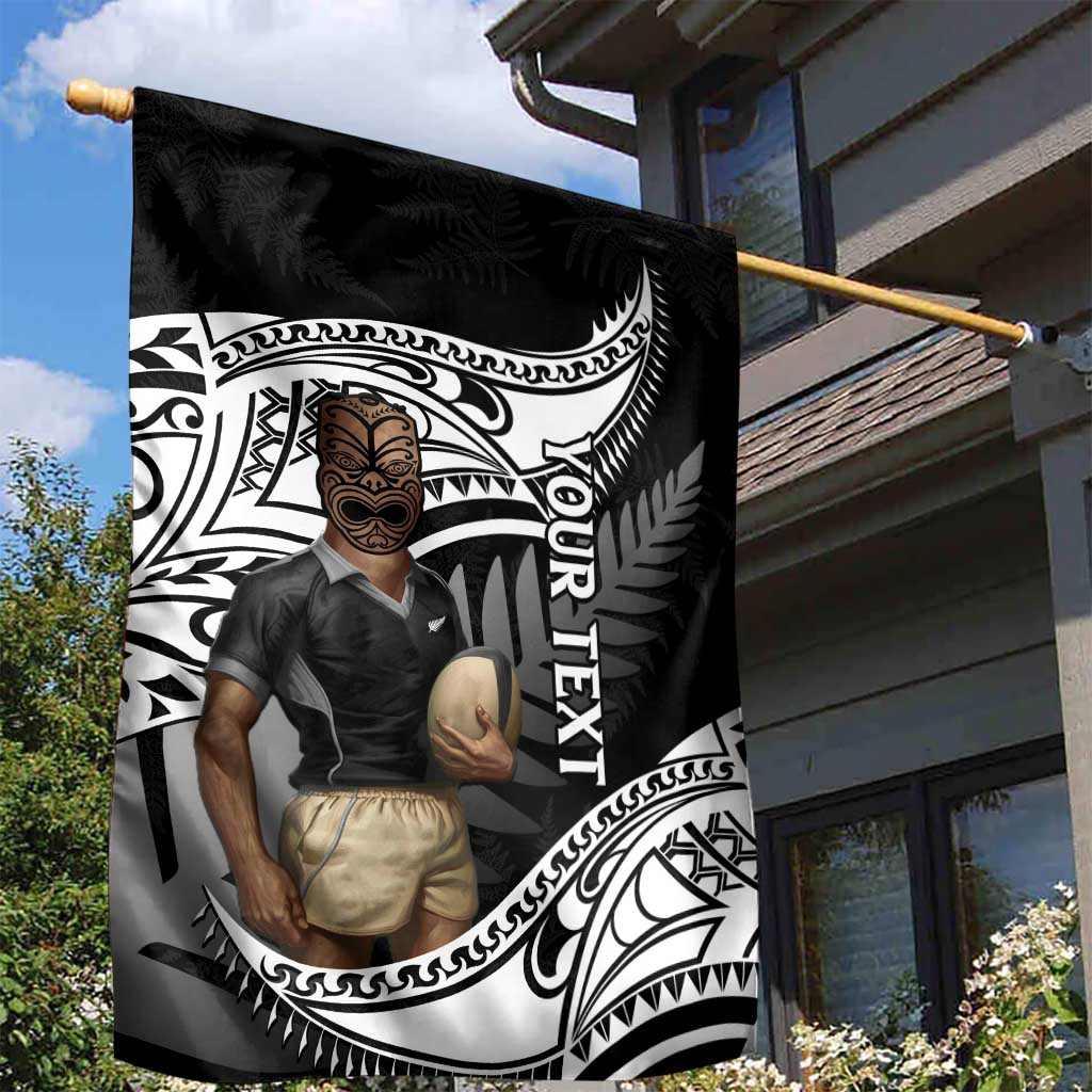 Custom New Zealand Silver Fern Rugby Garden Flag 2024 Aotearoa Maori Mascot Go All Black LT14 - Polynesian Pride