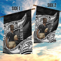 Custom New Zealand Silver Fern Rugby Garden Flag 2024 Aotearoa Maori Mascot Go All Black LT14 - Polynesian Pride