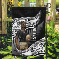 Custom New Zealand Silver Fern Rugby Garden Flag 2024 Aotearoa Maori Mascot Go All Black LT14 Garden Flag Black - Polynesian Pride