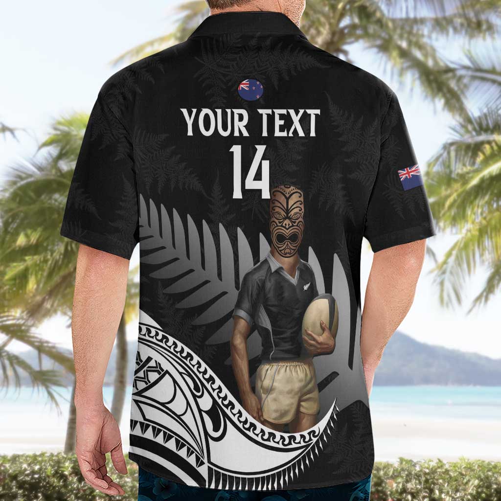 Custom New Zealand Silver Fern Rugby Hawaiian Shirt 2024 Aotearoa Maori Mascot Go All Black LT14 - Polynesian Pride