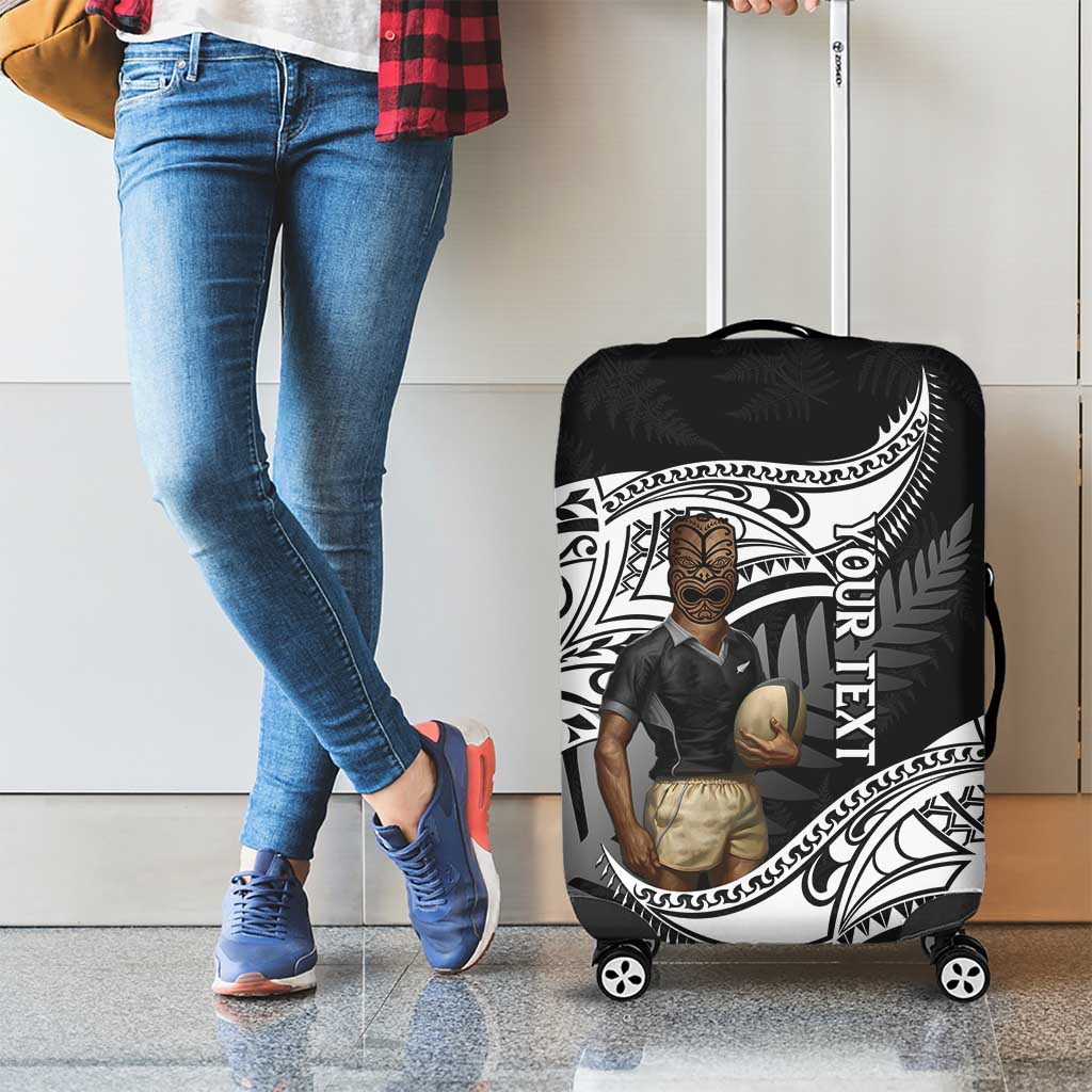 Custom New Zealand Silver Fern Rugby Luggage Cover 2024 Aotearoa Maori Mascot Go All Black LT14 - Polynesian Pride