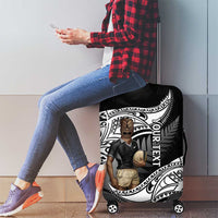 Custom New Zealand Silver Fern Rugby Luggage Cover 2024 Aotearoa Maori Mascot Go All Black LT14 - Polynesian Pride