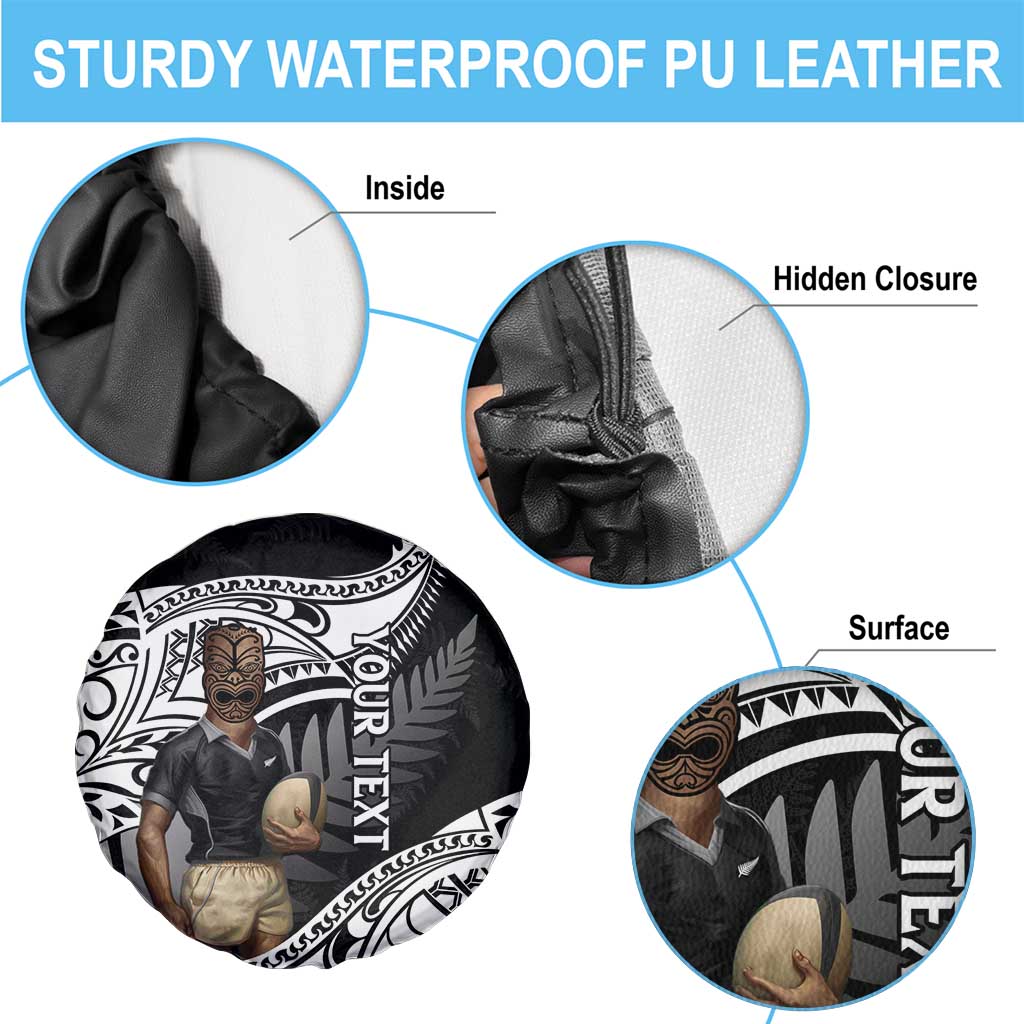 Custom New Zealand Silver Fern Rugby Spare Tire Cover 2024 Aotearoa Maori Mascot Go All Black LT14 - Polynesian Pride