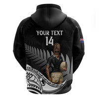 Custom New Zealand Silver Fern Rugby Zip Hoodie 2024 Aotearoa Maori Mascot Go All Black LT14 - Polynesian Pride