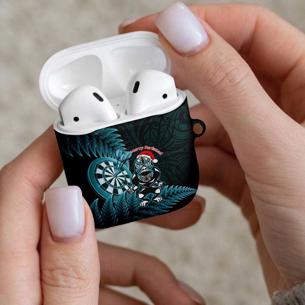 New Zealand Darts Christmas AirPods Case Maori Fern Merry Dartsmas - Polynesian Pride