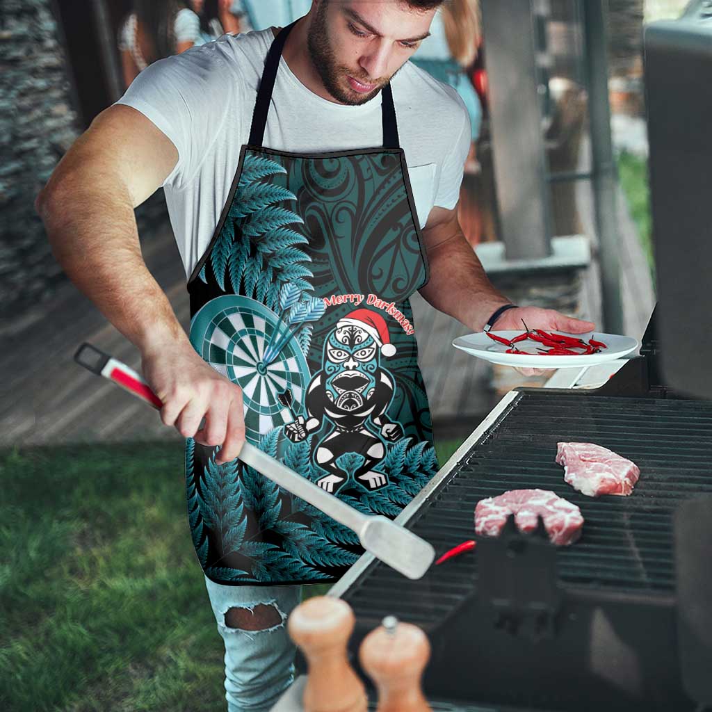 New Zealand Darts Christmas Apron Maori Fern Merry Dartsmas - Polynesian Pride
