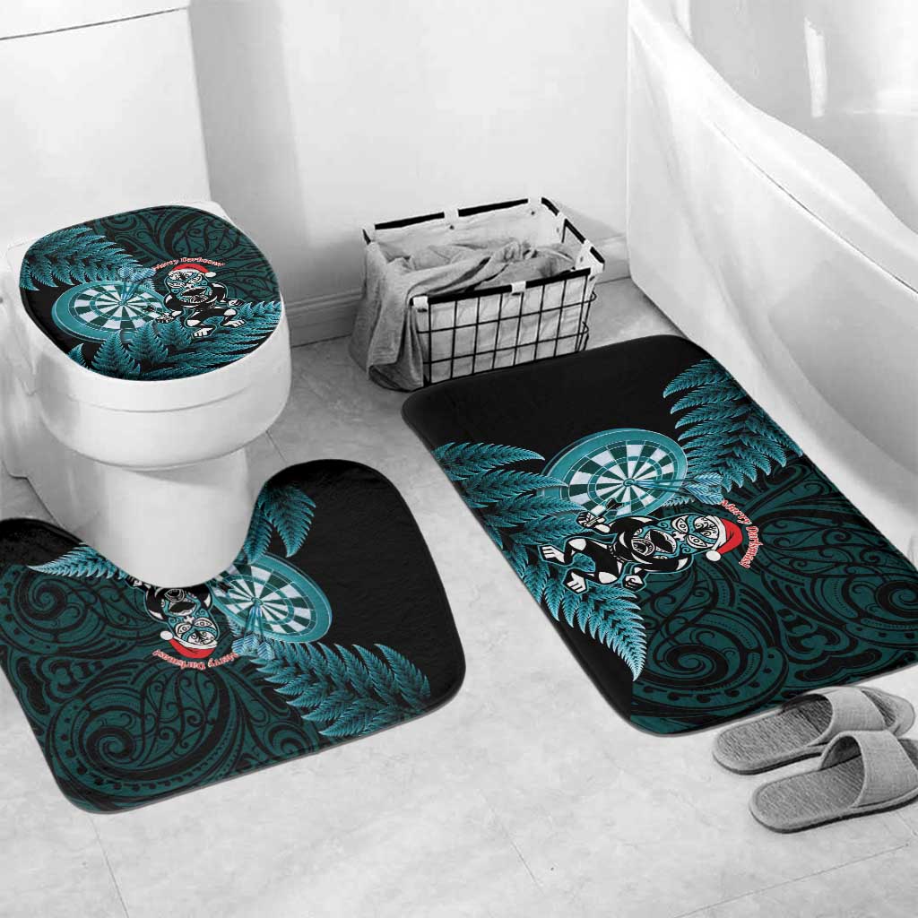 New Zealand Darts Christmas Bathroom Set Maori Fern Merry Dartsmas - Polynesian Pride