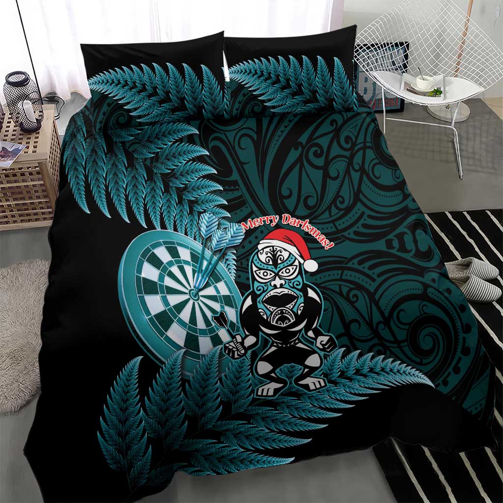 New Zealand Darts Christmas Bedding Set Maori Fern Merry Dartsmas LT14 - Polynesian Pride