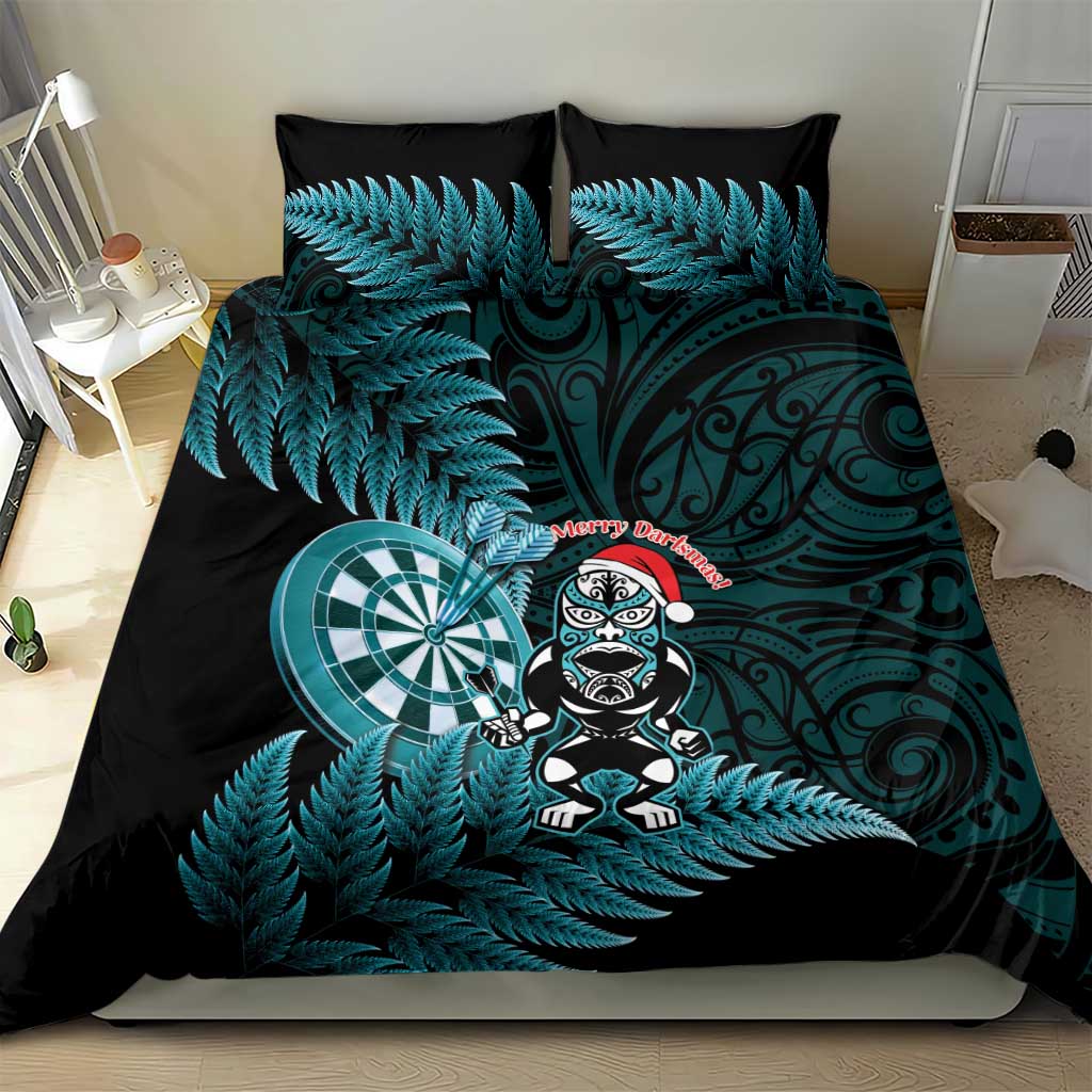 New Zealand Darts Christmas Bedding Set Maori Fern Merry Dartsmas LT14 - Polynesian Pride