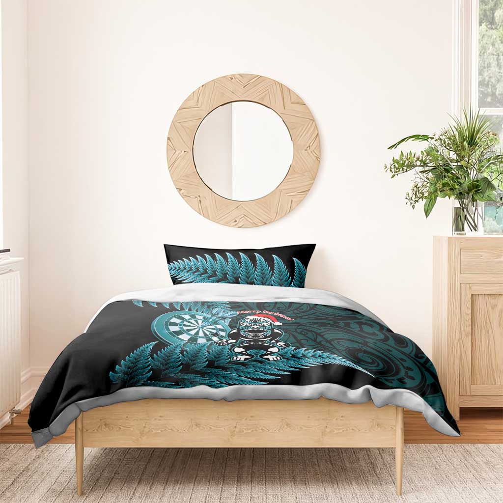 New Zealand Darts Christmas Bedding Set Maori Fern Merry Dartsmas LT14 - Polynesian Pride