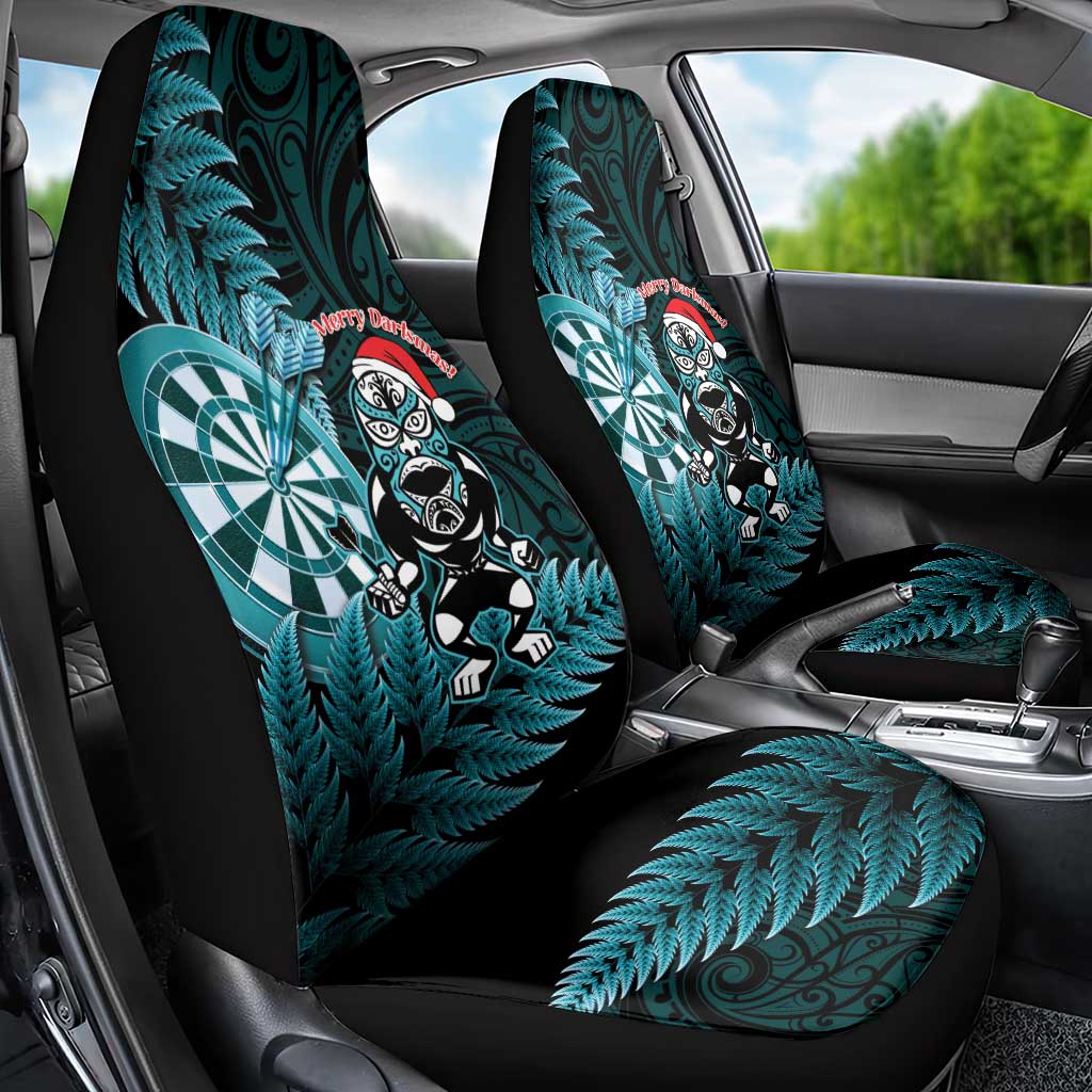 New Zealand Darts Christmas Car Seat Cover Maori Fern Merry Dartsmas LT14 - Polynesian Pride