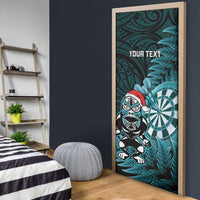 Personalised New Zealand Darts Christmas Door Cover Maori Fern Merry Dartsmas LT14 - Polynesian Pride