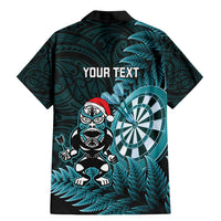 Personalised New Zealand Darts Christmas Family Matching Mermaid Dress and Hawaiian Shirt Maori Fern Merry Dartsmas LT14 - Polynesian Pride