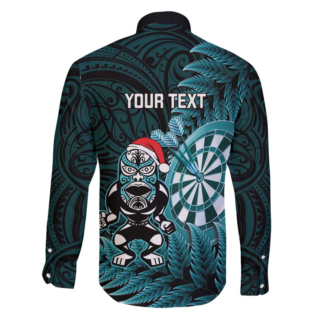 Personalised New Zealand Darts Christmas Family Matching Summer Maxi Dress and Hawaiian Shirt Maori Fern Merry Dartsmas LT14 - Polynesian Pride