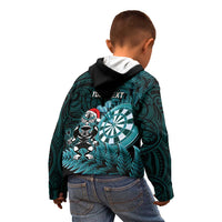 Personalised New Zealand Darts Christmas Kid Hoodie Maori Fern Merry Dartsmas LT14 - Polynesian Pride