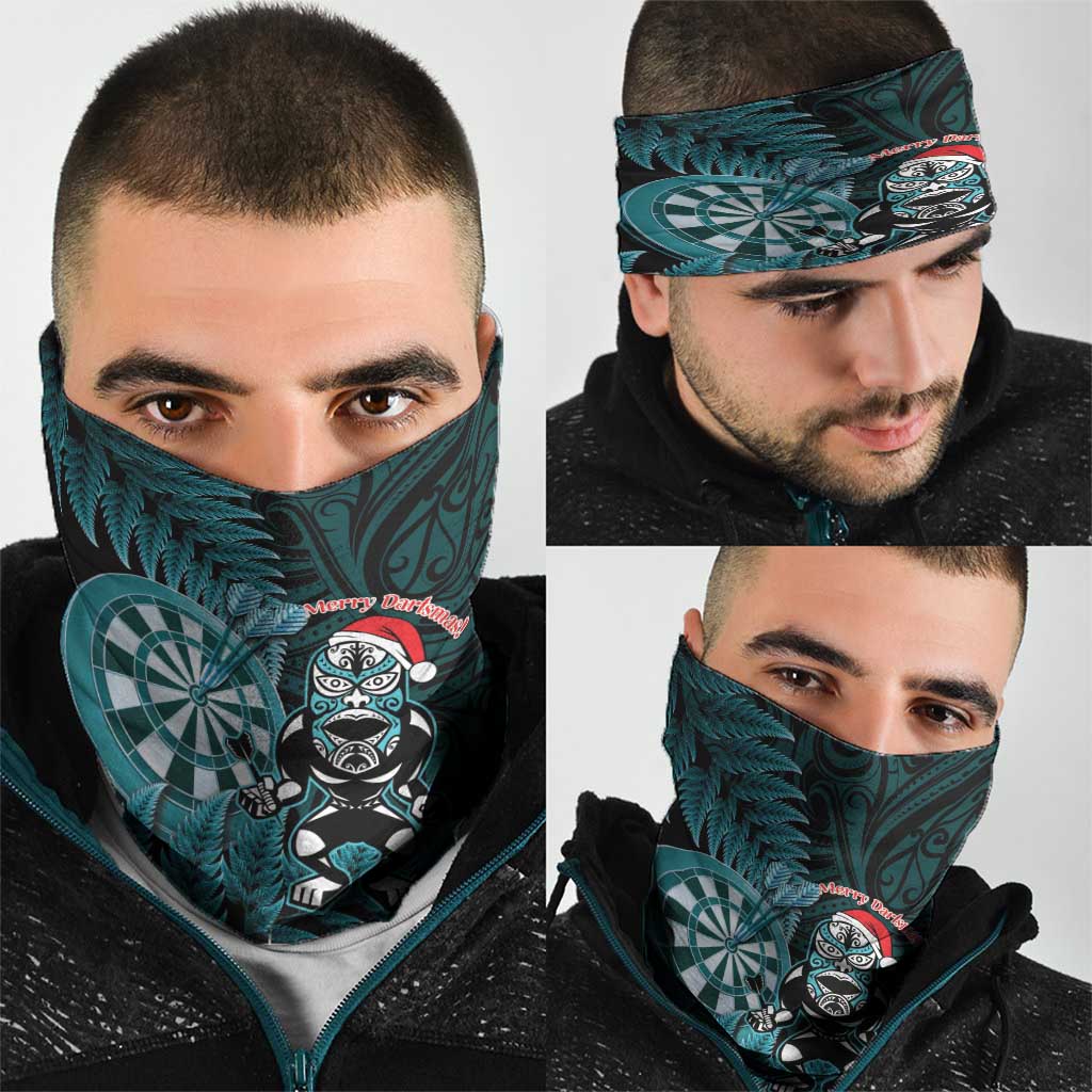 New Zealand Darts Christmas Neck Gaiter Maori Fern Merry Dartsmas - Polynesian Pride