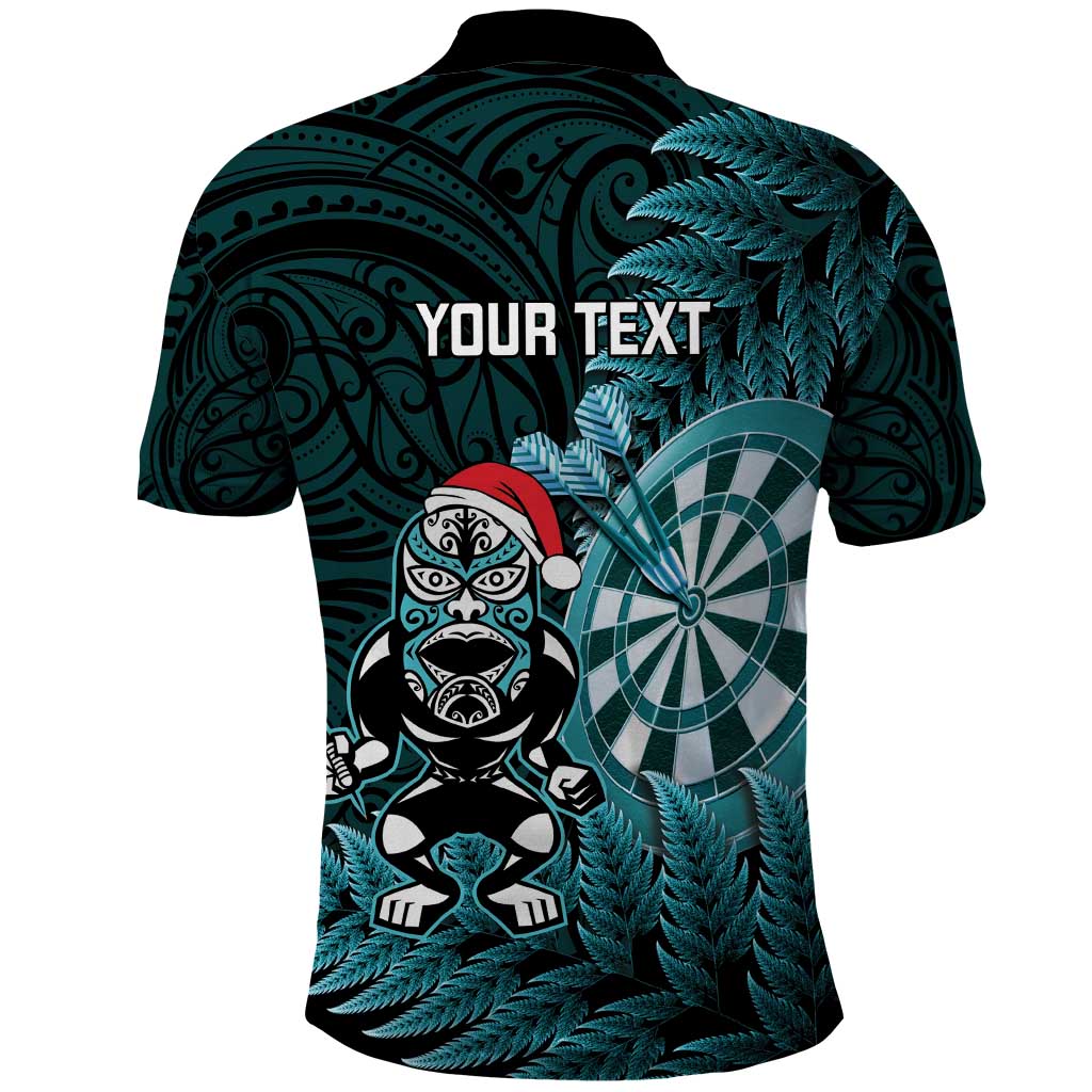 Personalised New Zealand Darts Christmas Polo Shirt Maori Fern Merry Dartsmas LT14 - Polynesian Pride