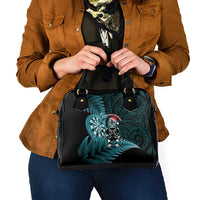 New Zealand Darts Christmas Shoulder Handbag Maori Fern Merry Dartsmas - Polynesian Pride