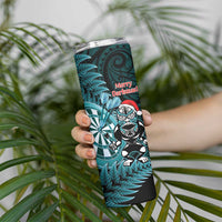 Personalised New Zealand Darts Christmas Skinny Tumbler Maori Fern Merry Dartsmas LT14 - Polynesian Pride