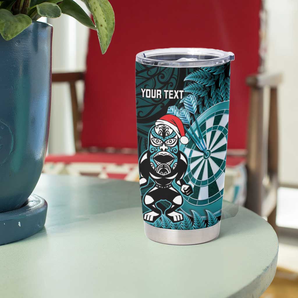 Personalised New Zealand Darts Christmas Tumbler Cup Maori Fern Merry Dartsmas LT14 - Polynesian Pride