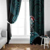 New Zealand Darts Christmas Window Curtain Maori Fern Merry Dartsmas - Polynesian Pride