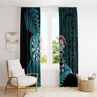 New Zealand Darts Christmas Window Curtain Maori Fern Merry Dartsmas - Polynesian Pride