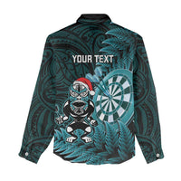Personalised New Zealand Darts Christmas Women Casual Shirt Maori Fern Merry Dartsmas LT14 - Polynesian Pride