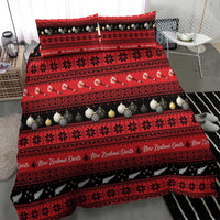 New Zealand Darts Christmas Bedding Set Merry Xmas Aotearoa Maori Red - Polynesian Pride