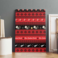 New Zealand Darts Christmas Canvas Wall Art Merry Xmas Aotearoa Maori Red - Polynesian Pride