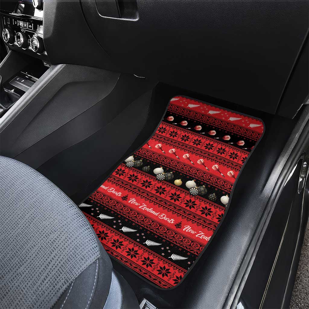 New Zealand Darts Christmas Car Mats Merry Xmas Aotearoa Maori Red - Polynesian Pride