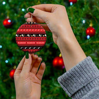 New Zealand Darts Christmas Ceramic Ornament Merry Xmas Aotearoa Maori Red - Polynesian Pride