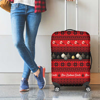 New Zealand Darts Christmas Luggage Cover Merry Xmas Aotearoa Maori Red - Polynesian Pride