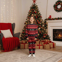 New Zealand Darts Christmas Pajama Set Merry Xmas Aotearoa Maori Red - Polynesian Pride